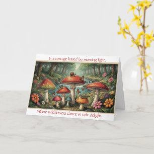 Carte Douce Poème Cottagecore Joyeux Anniversaire