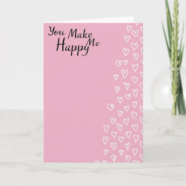 Carte douce « Tu me rends heureux » (Devant)