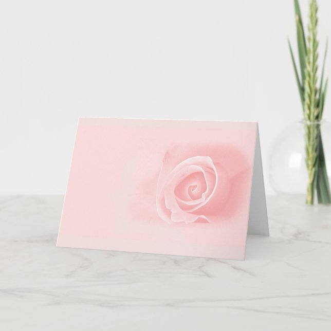 Carte Doucement rose de rose (Devant)