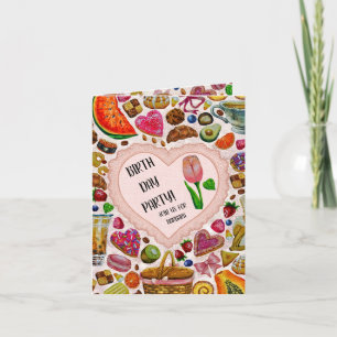 Carte Douceurs Sucrées Pâtisserie Mignonne