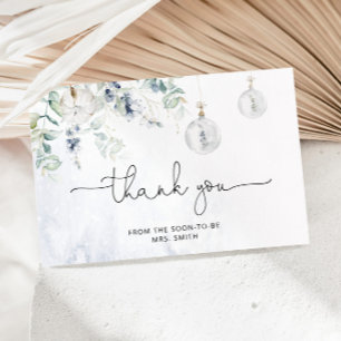 Carte Douche nuptiale d'eucalyptus d'hiver merci