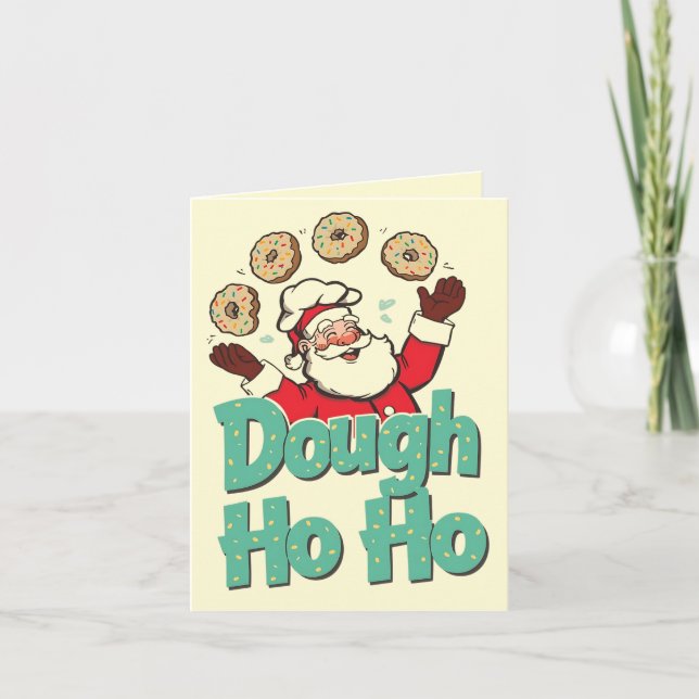 Carte Dough Ho Ho – Funny Christmas Donut Pun  (Devant)