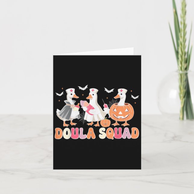 Carte Doula Squad Goose Éffrayant Halloween Lactation Co (Devant)