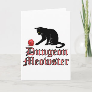 Carte Doungeon Meowster Drôle RPG Chat avec dés