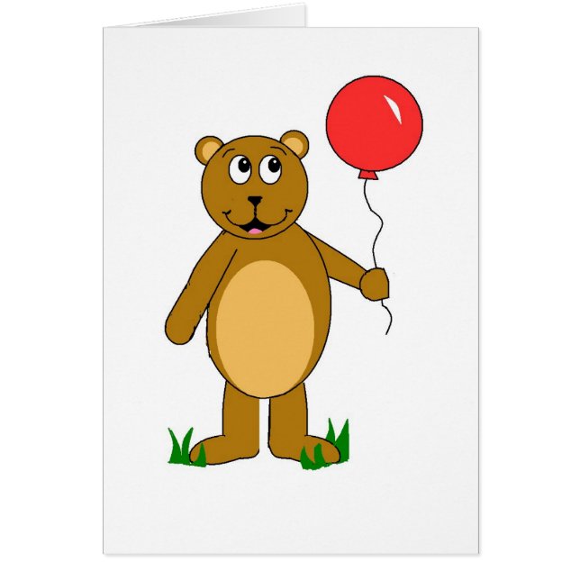 Carte d'ours de ballon (Devant)