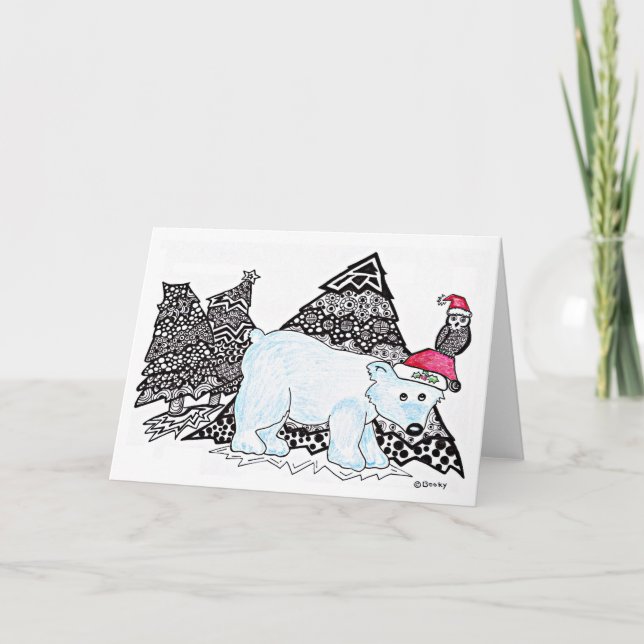 Carte d'ours de Noël (Devant)