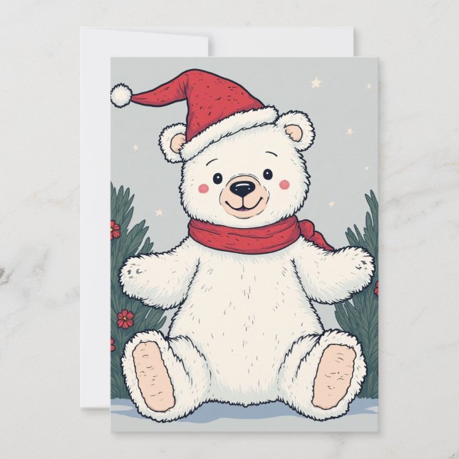 Carte d'ours de Noël (Devant)
