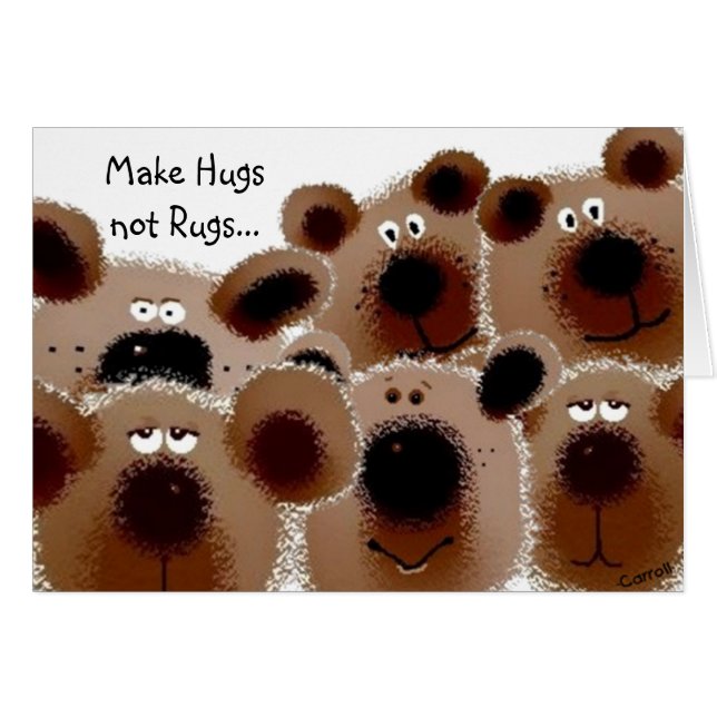 Carte d'ours en peluche Carroll (Devant horizontal)