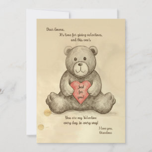 Carte d'ours en peluche esquissé