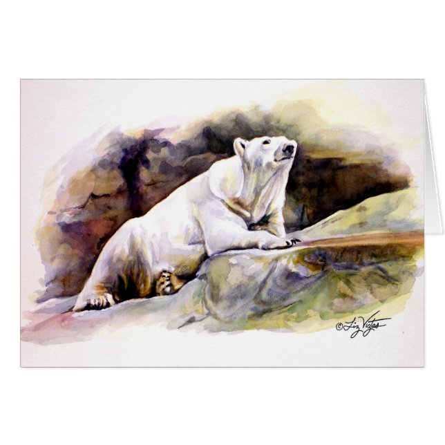 Carte d'ours polaire de repos (Devant horizontal)