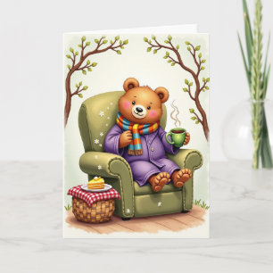 Carte d'ours pour une Fête des Pères paisible