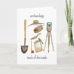 Carte d'outils d'archéologie