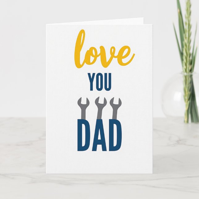 Carte d'outils pour Papa que j'aime (Devant)
