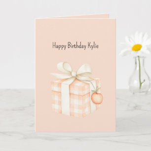 Carte Doux cadeau d'anniversaire Pêche