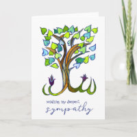 Doux Coeur Arbre Condoléances Sympathie perte PERT