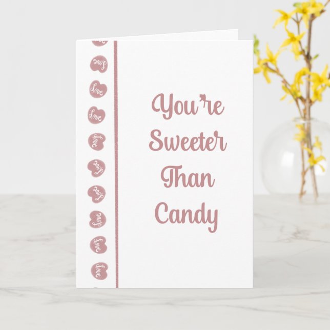 Carte Doux comme un bonbon (Fleur jaune)