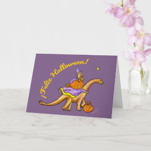 Carte Doux Dinosaure Halloween