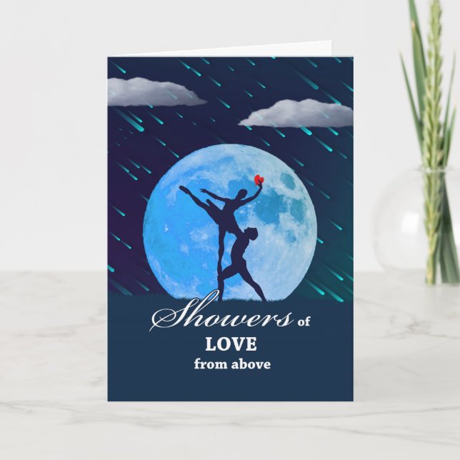 Carte Doux pluies d'amour pour la Saint-Valentin avec ba (Devant)
