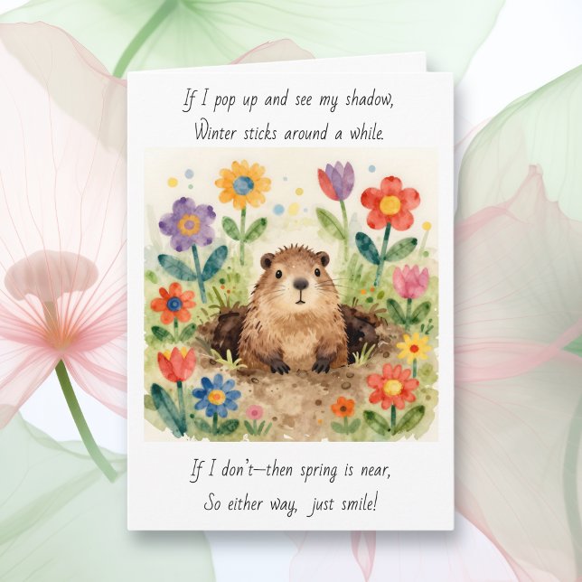 Carte Doux poème de jour de la marmotte (Créateur téléchargé)