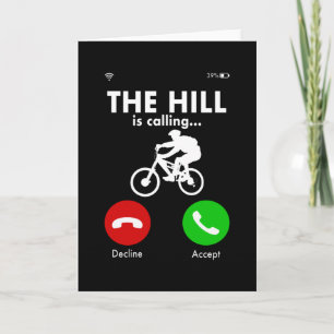Carte Downhill Mountain Biker Dit Drôle cadeau