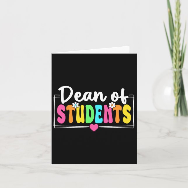 Carte Doyen des étudiants de retour à l'école enseignant (Devant)