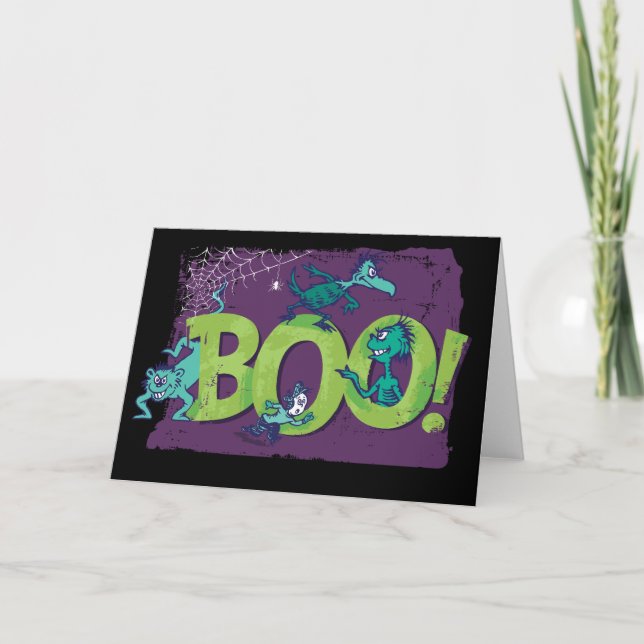 Carte Dr. Seuss | BOU ! Graphique Halloween (Devant)