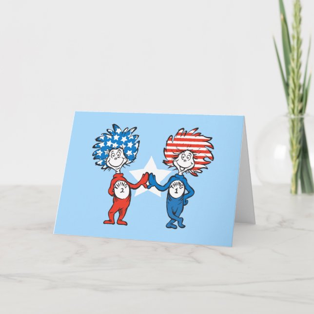 Carte Dr. Seuss | Chose Un Chose Deux Graphique Patrioti (Devant)