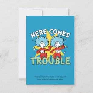 Carte Dr. Seuss Chose Un Chose Deux Les Ennuis Arriven