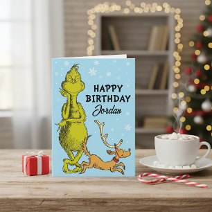 Carte Dr. Seuss Grinch Anniversaire d'hiver
