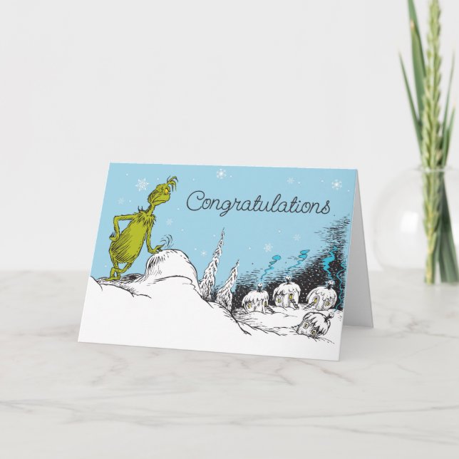 Carte Dr. Seuss | Grinch Félicitations pour bébé d'hiver (Devant)