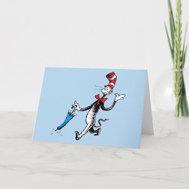 Carte Dr. Seuss | Le Chat Chapeauté Marche au Parasol (Devant)