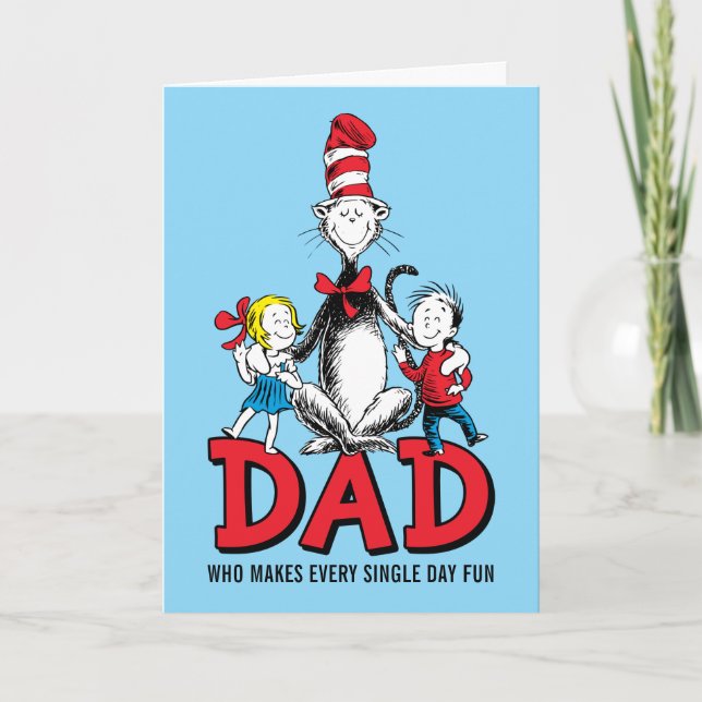 Carte Dr. Seuss Le Chat dans le Chapeau Fête des Pères (Devant)