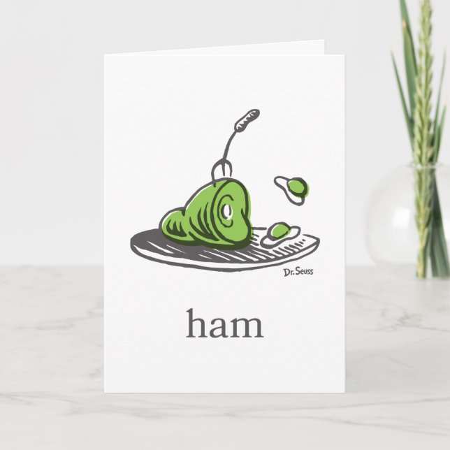 Carte Dr. Seuss | Les Œufs verts au ham (Devant)