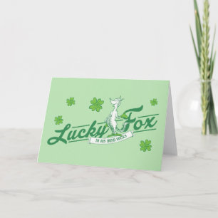 Carte Dr. Seuss   Lucky Fox dans ses chaussettes irlanda
