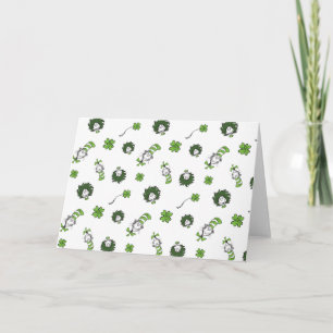 Carte Dr. Seuss Motif Trèfle Chat Chapeauté
