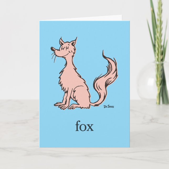 Carte Dr. Seuss | Renard Rose (Devant)