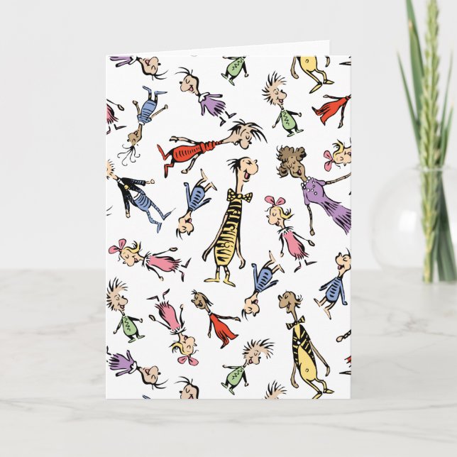 Carte Dr. Seuss Whoville Characters Festive Pattern (Devant)