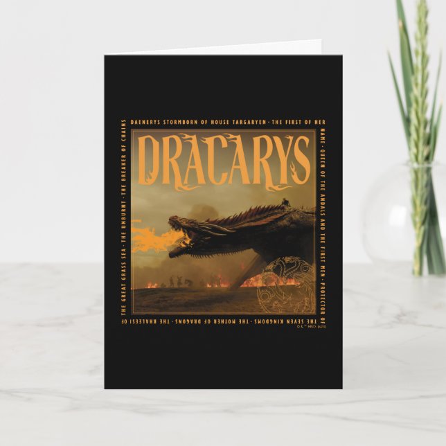 Carte "Dracarys" Drogon Breathing Fire Graphic (Devant)