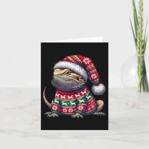Carte Dragon à oreilles Douille moche Santa Hat Noël