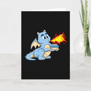 Carte DRAGON ANNIVERSAIRE 8 8e anniversaire Boy Cute Dra