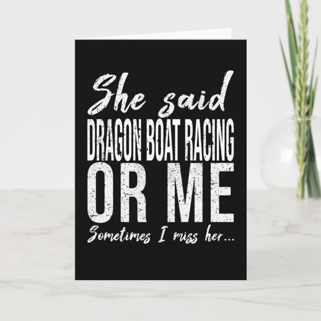 Carte Dragon Boat Racing funny gift idea (Devant)