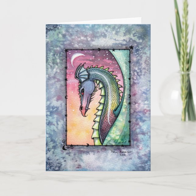 Carte Dragon Card Dragon at Dusk Molly Harrison (Devant)