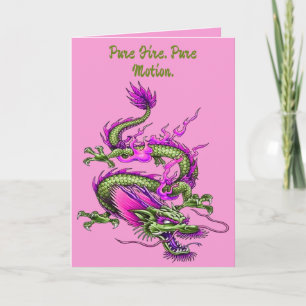 Carte Dragon Chinois Cornu Mythe Création de l'Inondatio