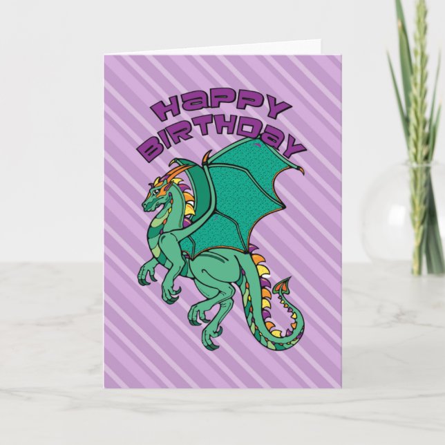 Carte Dragon d'anniversaire (Devant)