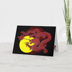 Carte Dragon de cire rouge