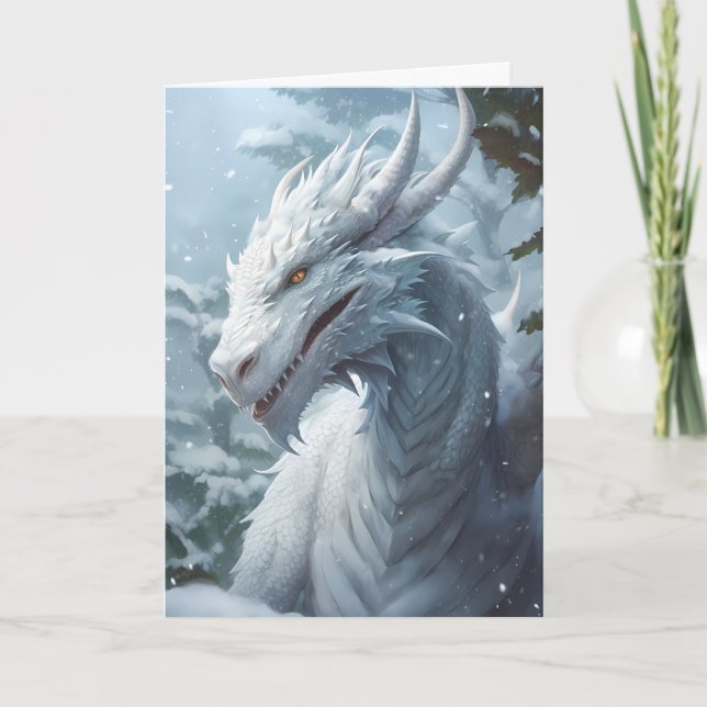 Carte Dragon d'hiver de neige (Devant)