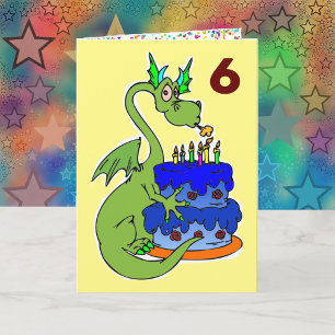 Carte Dragon Happy Birthday Wish Boy's Personnalisé Name