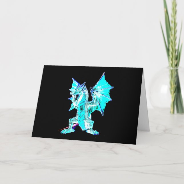 Carte Dragon mythique Oceanic Aqua Flame Creature Bold (Devant)