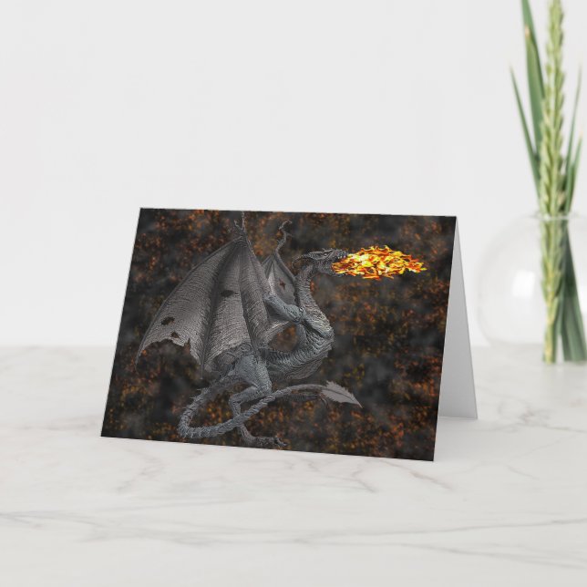 Carte Dragon qui respire le feu (Devant)