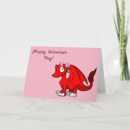 Carte Dragon SD Furry rouge avec noeud papillon pour la